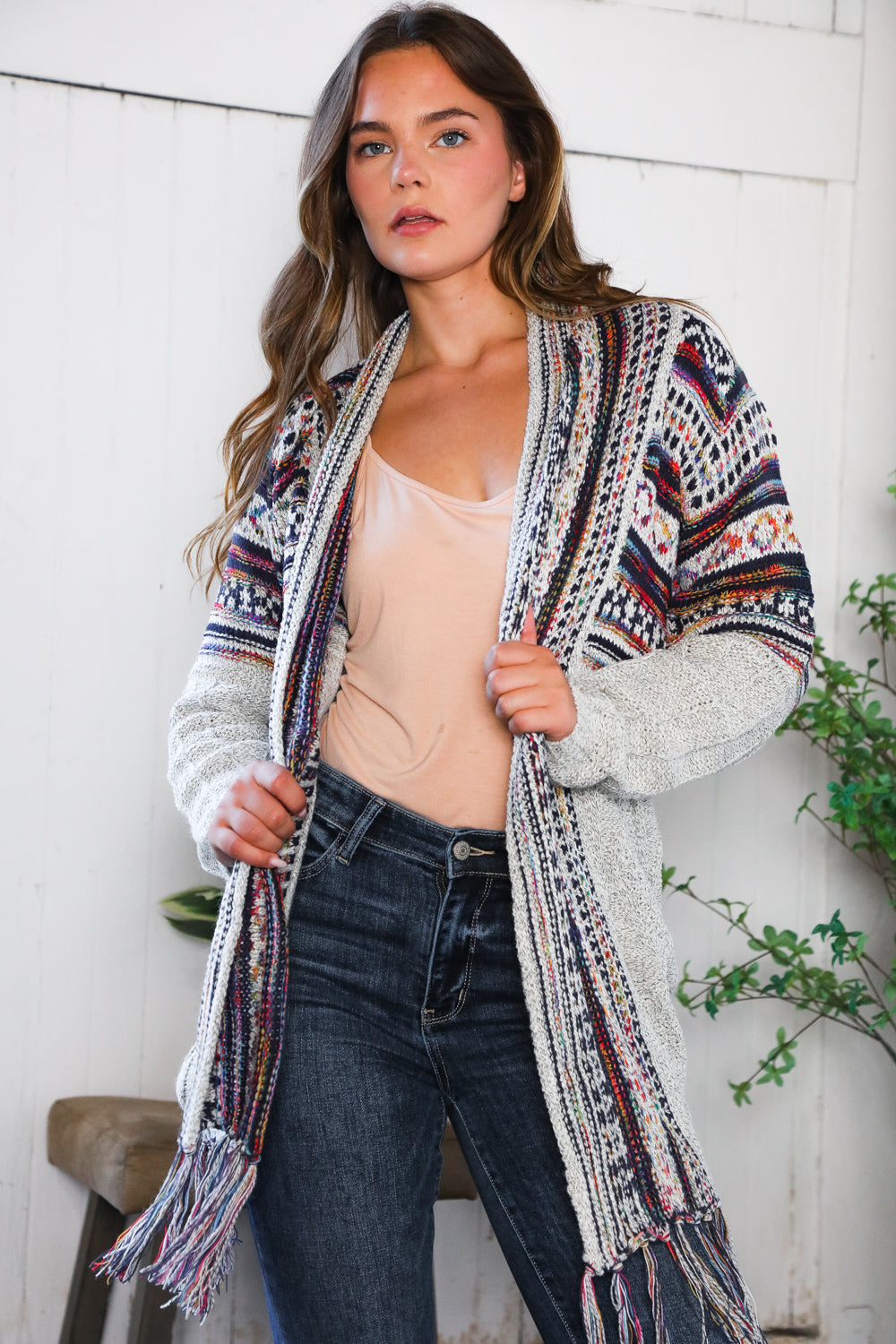 Fireside Fringe Multi Color Cardigan